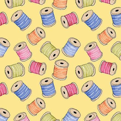 Henry Glass Handmade With Love - Yellow Spools