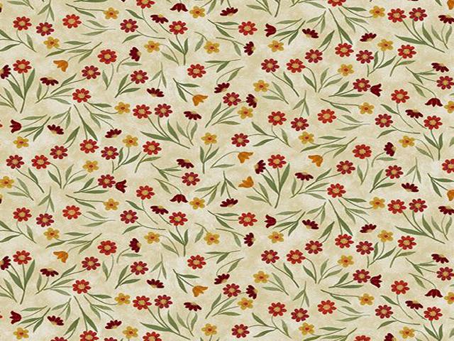 Benartex - Colourful Cats - Field of Flowers Vanilla 683-71