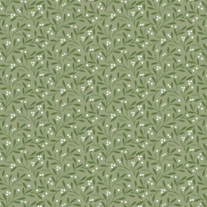 Lewis and Irene - Winter Garden - Mistletoe Charms CC75.2 Light Green (Pearlescent) (Copy)